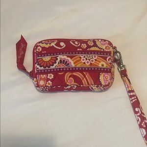 Vera Bradley Red Floral Wristlet